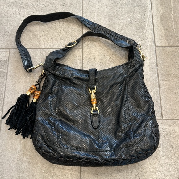 Gucci Large Snakeskin Hobo Bag - Picture 8 of 10